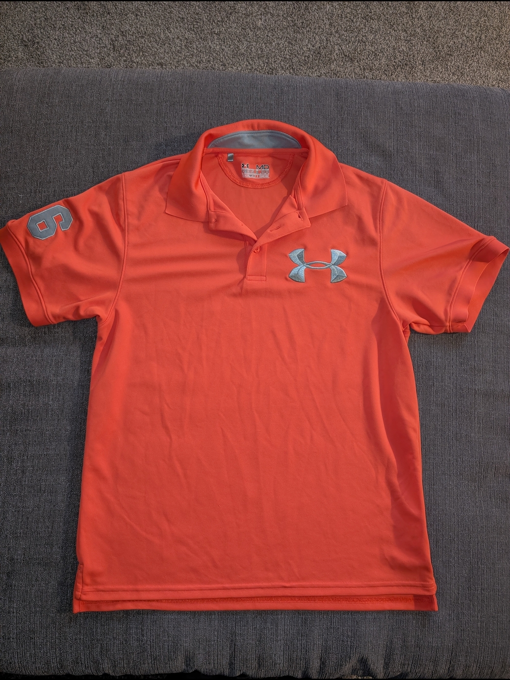 Under Armour Orange Polo with Logo